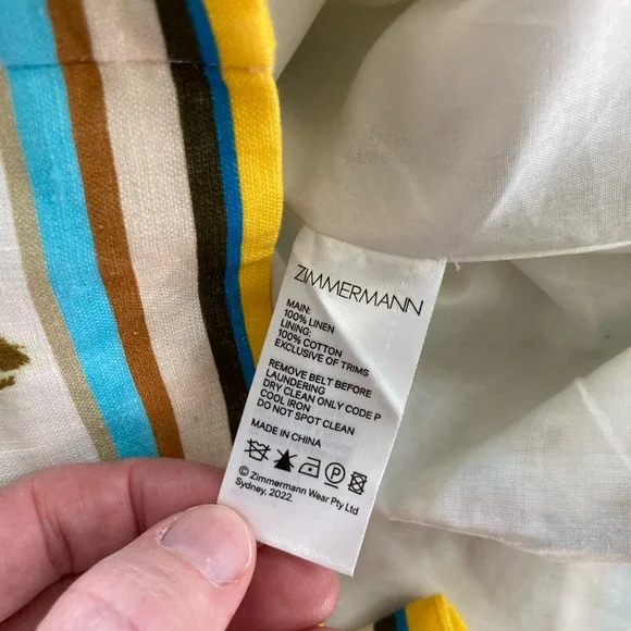 NWT Zimmermann Halcyon Shirtdress Size AU 0P/US 2P - Picture 9 of 12